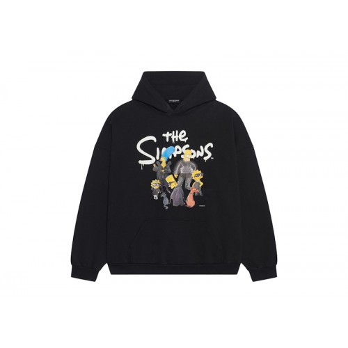 Balenciaga x The Simpsons Wide Fit Hoodie Black