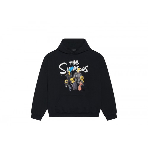 Balenciaga x The Simpsons Womens Wide Fit Hoodie Black