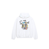 Balenciaga x The Simpsons Womens Wide Fit Hoodie White