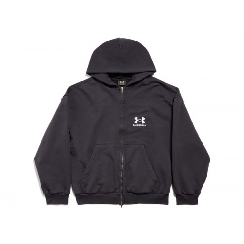 Balenciaga x Under Armour Zip-Up Hoodie Regular Fit Black/White