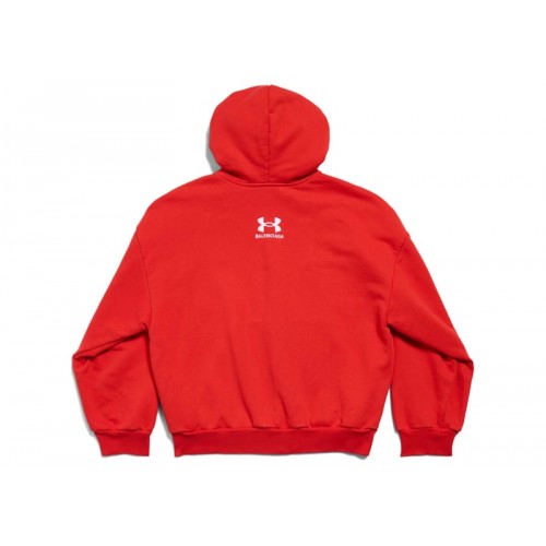 Balenciaga x Under Armour Zip-Up Hoodie Regular Fit Red/White