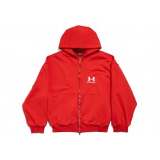 Balenciaga x Under Armour Zip-Up Hoodie Regular Fit Red/White