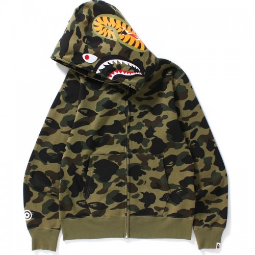 BAPE 1st Camo Shark Full Zip Hoodie Green BAPE 1st Camo Shark Full Zip Hoodie Green