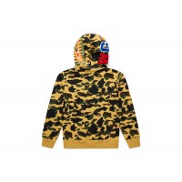 BAPE 1st Camo Shark Full Zip Hoodie Yellow