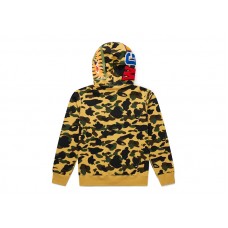 BAPE 1st Camo Shark Full Zip Hoodie Yellow