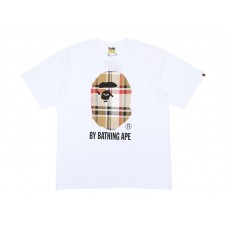 BAPE A Bathing Ape Check by Bathing Tee White/Beige