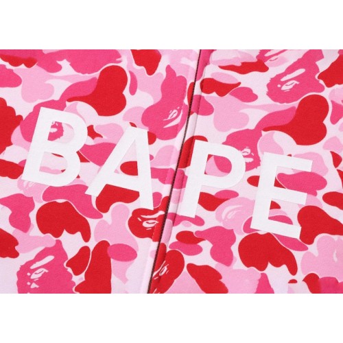 BAPE ABC Camo BAPE Full Zip Hoodie Pink