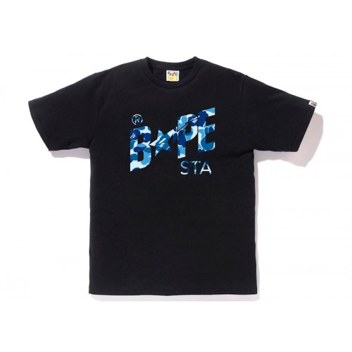 BAPE ABC Camo Bape Sta Logo Tee Black Blue BAPE ABC Camo Bape Sta Logo Tee Black Blue