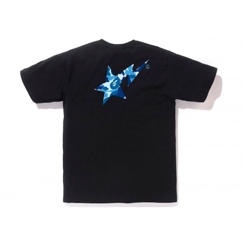 BAPE ABC Camo Bape Sta Logo Tee Black Blue BAPE ABC Camo Bape Sta Logo Tee Black Blue