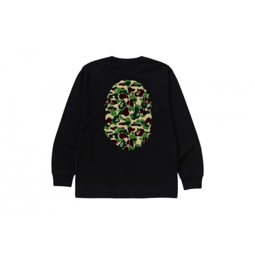 BAPE ABC Camo Big Ape Head L/S Tee White/Blue BAPE ABC Camo Big Ape Head L/S Tee White/Blue