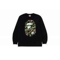 BAPE ABC Camo Big Ape Head L/S Tee White/Blue