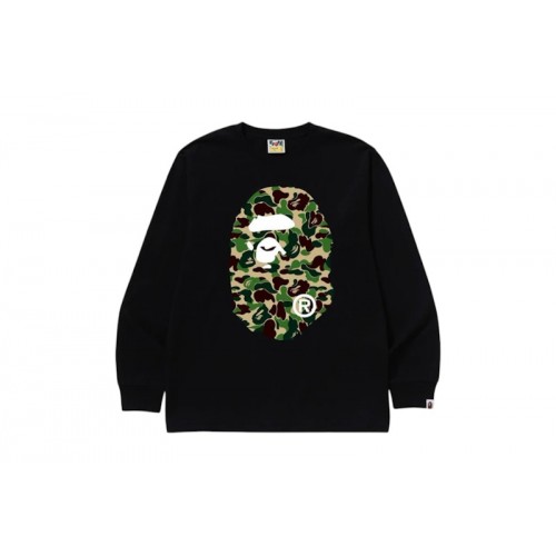 BAPE ABC Camo Big Ape Head L/S Tee White/Blue