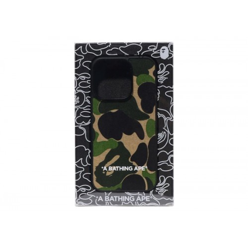 BAPE ABC Camo Cloth Fabric iPhone 15 Pro Case Green BAPE ABC Camo Cloth Fabric iPhone 15 Pro Case Green