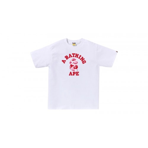 BAPE ABC Camo College Tee (SS25) White/Pink