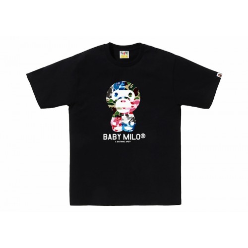 BAPE ABC Camo Crazy Baby Milo Tee Black