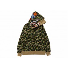 BAPE ABC Camo Double Shark Full Zip Hoodie (FW23) Green