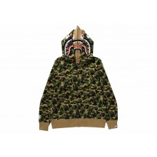 BAPE ABC Camo Double Shark Full Zip Hoodie (FW23) Green