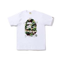 BAPE ABC Camo Japanese Letters Tee White Green