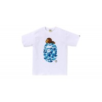 BAPE ABC Camo Milo On Big Ape Tee (FW25) White/Blue