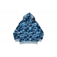 BAPE ABC Camo Rayon Relaxed Fit Shark Full Zip Hoodie Blue