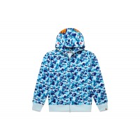 BAPE ABC Camo Shark Full Zip Hoodie Blue