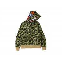 BAPE ABC Camo Shark Full Zip Hoodie Green
