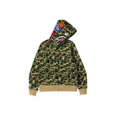 BAPE ABC Camo Shark Full Zip Hoodie Green BAPE ABC Camo Shark Full Zip Hoodie Green