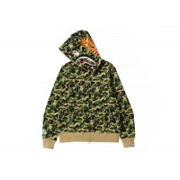 BAPE ABC Camo Shark Full Zip Hoodie Green
