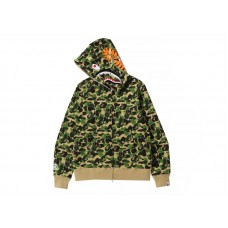 BAPE ABC Camo Shark Full Zip Hoodie Green