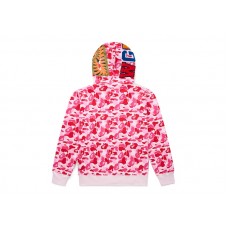BAPE ABC Camo Shark Full Zip Hoodie Pink