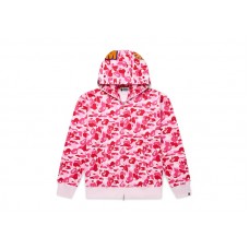 BAPE ABC Camo Shark Full Zip Hoodie Pink