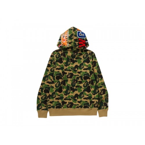 BAPE ABC Camo Shark Half Zip Pullover Hoodie Green BAPE ABC Camo Shark Half Zip Pullover Hoodie Green