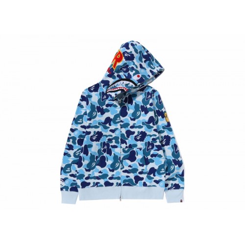 BAPE ABC Camo Shark PONR Full Zip Hoodie Blue BAPE ABC Camo Shark PONR Full Zip Hoodie Blue