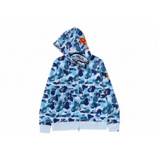 BAPE ABC Camo Shark PONR Full Zip Hoodie Blue
