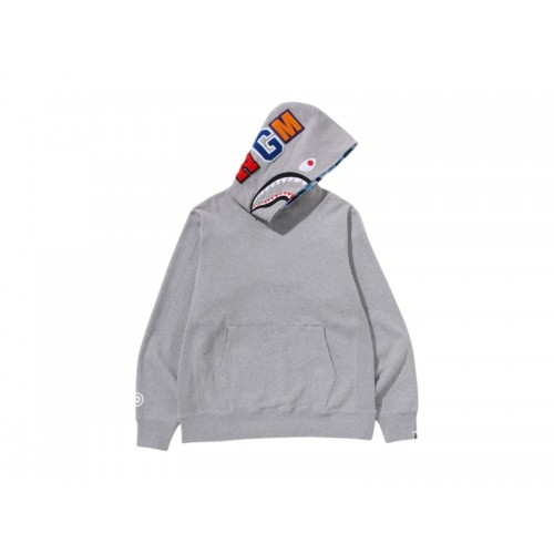 BAPE ABC Camo Shark Pullover Hoodie (SS25) Gray