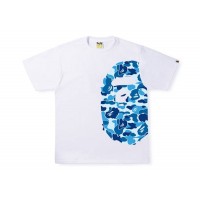 BAPE ABC Camo Side Big Ape Head Tee White/Blue