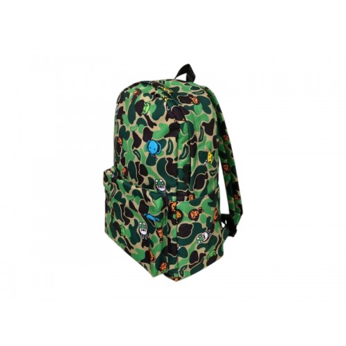 BAPE ABC Milo All Friends Large Backpack (SS25) Green BAPE ABC Milo All Friends Large Backpack (SS25) Green