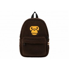 BAPE Baby Milo Fur Mini Backpack Brown