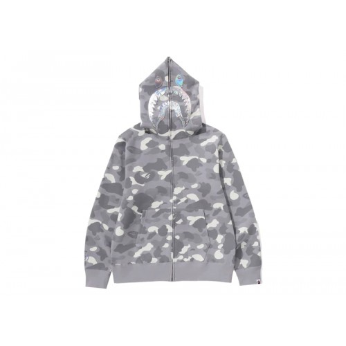 BAPE City Camo Shark Full Zip Hoodie (SS24) Gray BAPE City Camo Shark Full Zip Hoodie (SS24) Gray