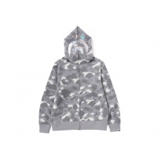 BAPE City Camo Shark Full Zip Hoodie (SS24) Gray