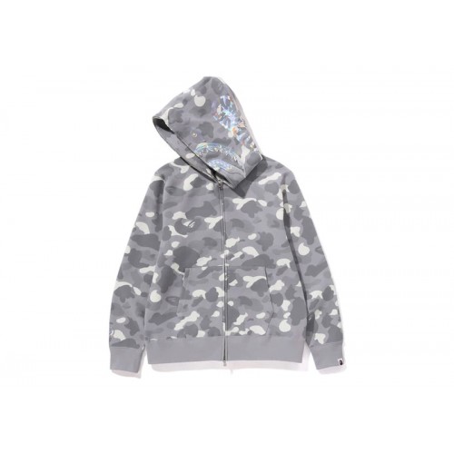 BAPE City Camo Shark Full Zip Hoodie (SS24) Gray BAPE City Camo Shark Full Zip Hoodie (SS24) Gray