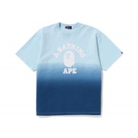 BAPE College Gradation Relaxed Fit Tee Blue