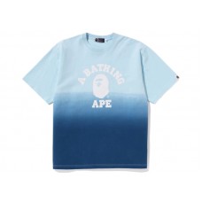 BAPE College Gradation Relaxed Fit Tee Blue