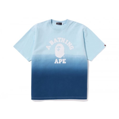 BAPE College Gradation Relaxed Fit Tee Blue BAPE College Gradation Relaxed Fit Tee Blue