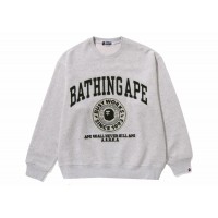 BAPE College Graphic Crewneck Gray