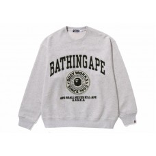 BAPE College Graphic Crewneck Gray