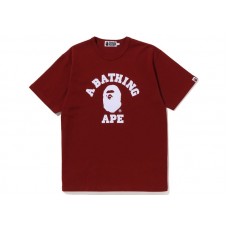 BAPE College Heavy Weight Tee Red