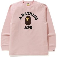 BAPE College L/S Tee (FW20) Pink