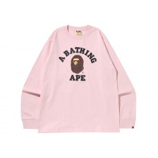 BAPE College L/S Tee (SS22) Pink