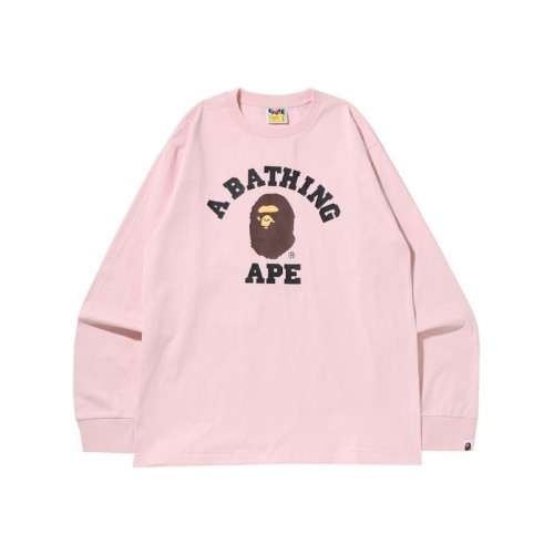 BAPE College L/S Tee (SS22) Pink